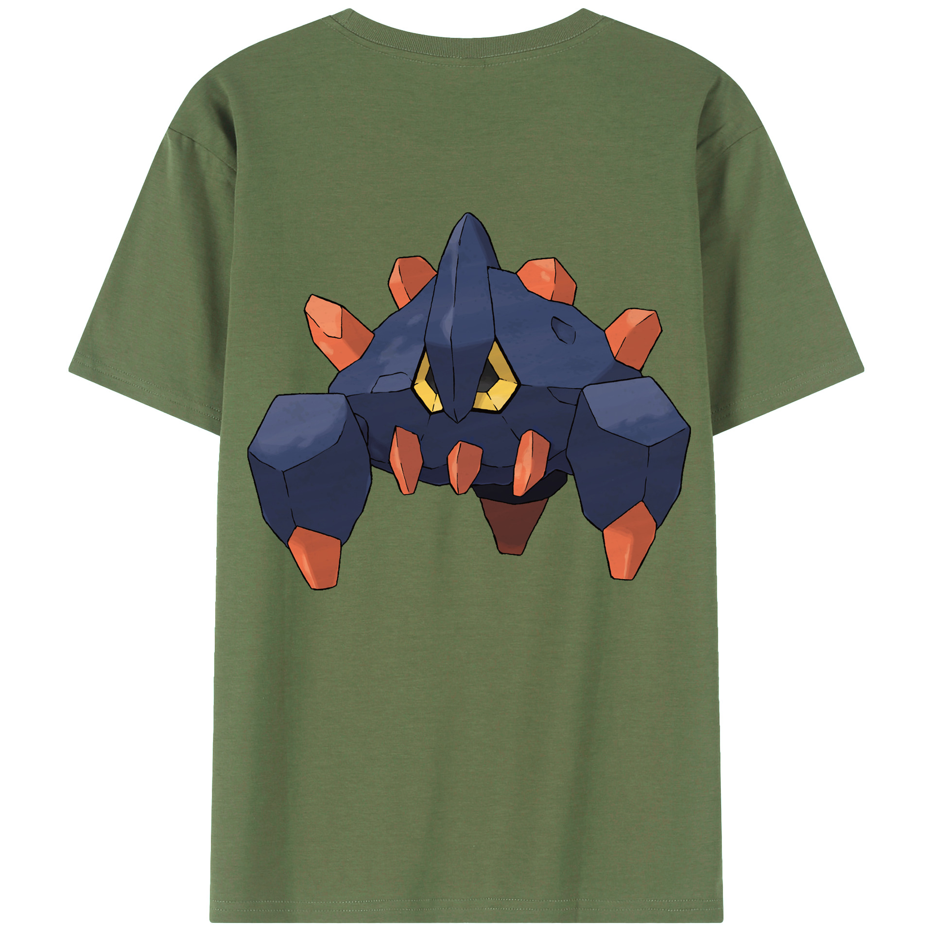 （画像用） ポケットモンスター Pokémon 綿100％ メンズ半袖Tシャツ（バックプリント） 通気性